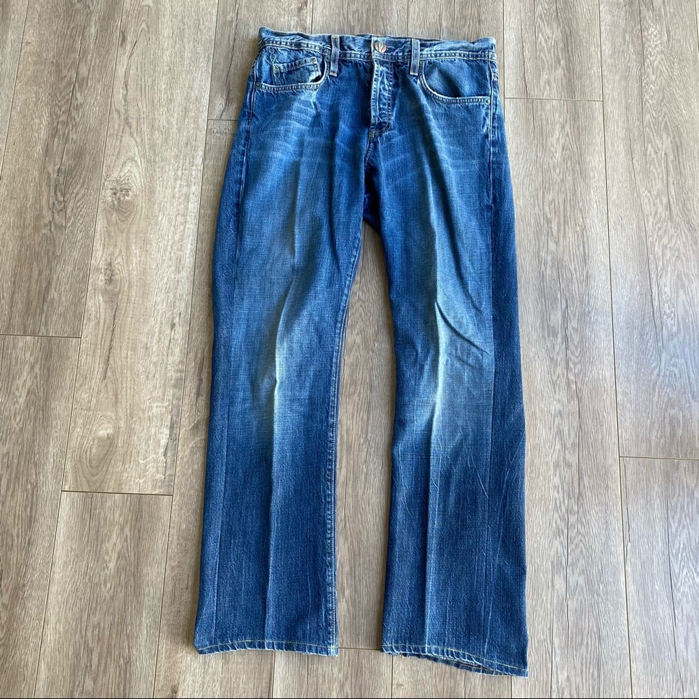 GENETIC MENS DENIM SZ 31x29 BUTTON FLY MED WASH